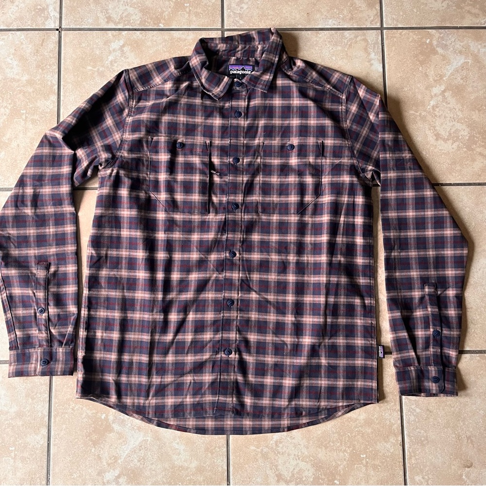 Patagonia Lightweight Fjord Flannel Button-Front Shirt Plaid Sz Large NWOT